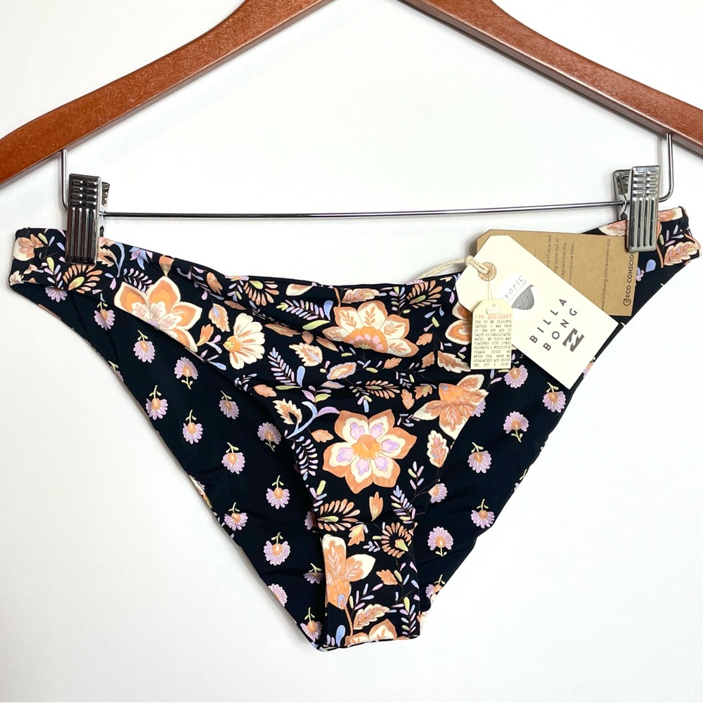 Billabong Girls SZ LG Hideaway Hippie Reversible Bikini Bottoms